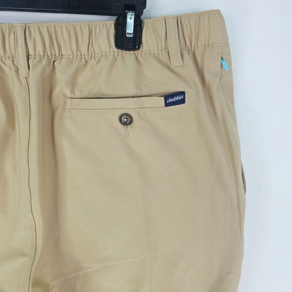 Chubbies Everywear Pants Mens 36x30 Khaki Tan Elastic Waist Performance Chino